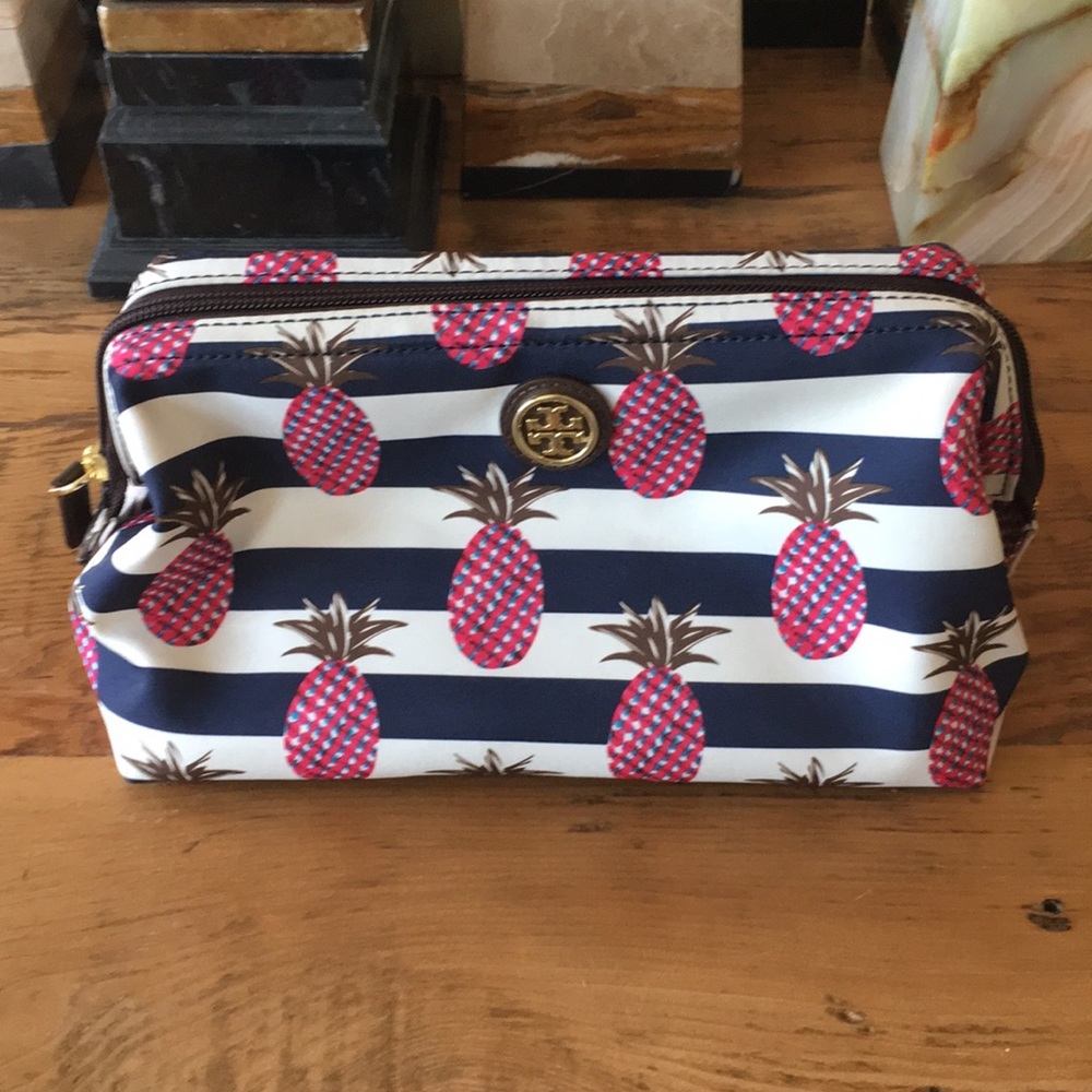 Brand New Tory Burch pineapple cosmetic case